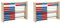 WISSNER® aktiv Lernen - 100 er Rechenrahmen, ab 3 bis 99 Jahre, rot/blau - RE-Wood® (Packung mit 2)
