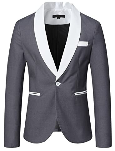 Blazer léger à carreaux pour homme - Coupe ajustée - Style décontracté - Pour mariage - Vert - Tailles S, M, L, XL, 2XL, 3XL, 4XL, 5XL, Gris, XXL