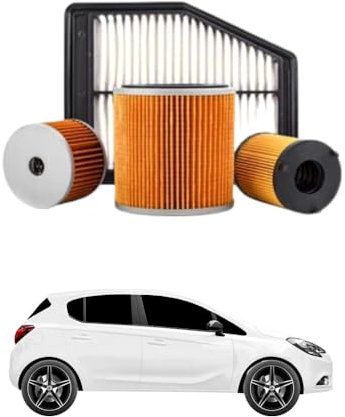 Kit 3 Filtri Tagliando compatibile con OPEL Corsa E 1.2 51 kw Benzina 2014-2024