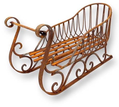 Crispe home & garden Rost Schlitten - Winter Weihnachten Advent Dekoration - Klein 35 cm