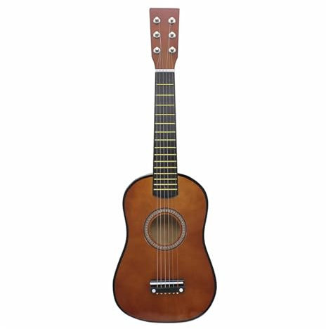 23-Zoll-Übungsgitarre for Anfänger, 6-saitige Lindenholz-Gitarre im traditionellen Stil, kleine Gitarre, Ukulelen for Anfänger (Color : Coffee, Size : 23Inch)