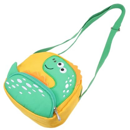 PACKOVE Kleiner Umhängetasche Dinosaurier Lässige Canvas Schultertasche Für Kinder Gelb Langlebiges Material Praktische Crossbody Tasche Für Ausflüge Und Reisen