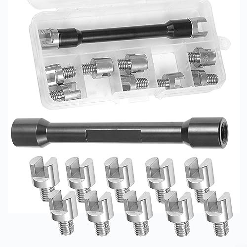 GeRRiT Juego de llaves para radios de motocicleta, juego de 11 llaves de radio, 10 tamaños intercambiables, herramienta de llanta de rueda de motocicleta con una caja a prueba de polvo