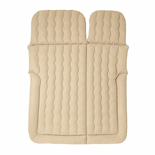 lalaleny Auto Luftmatratze SUV Aufblasbare Matratze Camping Aufblasbare Bett mit 2 Kissen und Pumpe Auto Bett Für Camping Reisen Hinterhof Strand Outdoor Aktivitäten (Beige)