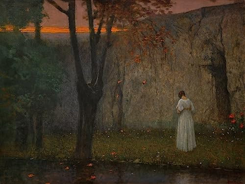 PSVDCTOO Gefeiert Wall Art Leinwand Leinwand Malerei Herbstdämmerung von Jakub Schikaneder Für Zimmer60x90cm