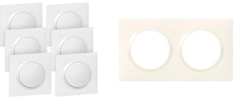 LEGRAND - Interrupteur Mural ou Va-et-vient 10AX dooxie + Plaque Carrée - Commande d'Éclairage & Plaque dooxie Carrée - Plaque de Finition pour Prises et Interrupteurs dooxie