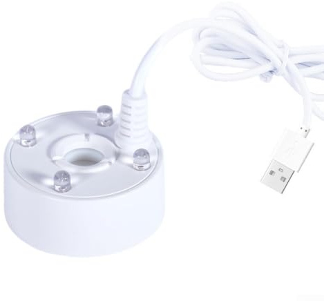 HEBEOT Mist Maker, nebulizzatore per stagni e serbatoi, e cavo lungo per acquari, vasi, serbatoi d'acqua (bianco)