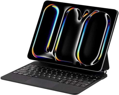 SCIMIN Funda con Teclado Magic Keyboard para iPad Air de 13 Pulgadas (M2/M3/M4), Funda con Teclado Bluetooth inalámbrico, Teclado con trackpad y Soporte magnético.