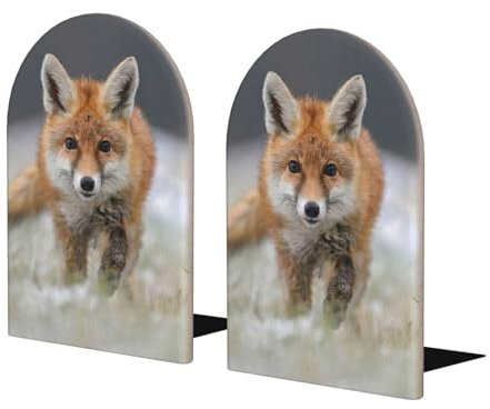 Serre-livres en forme de renard mignon pour un design moderne, serre-livres pour étagères, bloque-livres robuste pour organiser les livres