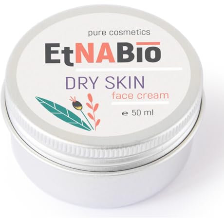 ELEK EtnaBIO Gesichtscreme & Nackencreme mit Mangoöl 50ml - Trockene Haut Gesichtspflege - Anti Falten Creme - Feuchtigkeitscreme - Tagescreme - Nachtcreme - Vegan Naturkosmetik Sheabutter Vitamin E