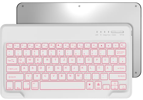 Occtingkind, Bluetooth Tastatur für iPad/Android-Tablets, Deutsches Layout QWERTZ, 12 Zoll Kabellose Magnetische Tastatur, Hintergrundbeleuchtung, Für iPad/Samsng Galaxy Tab/Android-Tablet, Schwarz