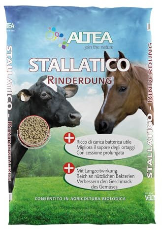 Altea Stallatico Pellettato, stallatico per orto, letame maturo, inodore e privo di semi, conferisce più sapore a frutta e ortaggi, stallatico in sacco da 10 kg