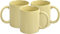 LAVV HOUSEWARES LTD Smooth Ceramic Tea Coffee Cups Glossy Finish 3pk 310ml (10.9oz) (Cream)