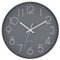 Foxtop Wanduhr Funk Funkgesteuerte Wanduhr 30 cm Geräuschlos & Lautlos Großes Zifferblatt Analog ohne Ticken Für Küche, Wohnzimmer, Badezimmer DCF-Funksignal Modernes Design Weiß-Grau