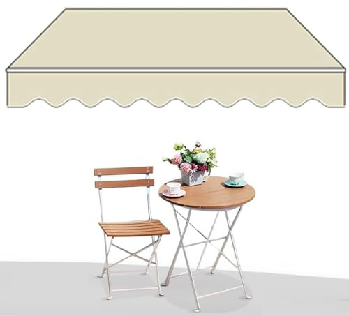 TDSYOCG Tenda da Sole A Bracci Estensibili per Esterno, 2x1.5/3x2.5/4x3/5x3m, Tenda A Braccio Raggi UV con Braccio Snodato, Supporto A Parete, Manovella, per Esterni, Terrazze, Balcone