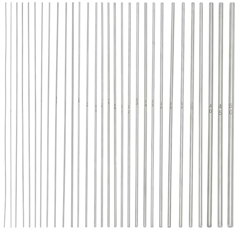 PH PandaHall 30 Sizes Mandrels for Jewellery Making Wire Wrapping Rods 0.5-5mm Carbon Steel Rod Solid Mandrel Dowels Round Metal Bar for DIY Craft Wire Wrap Forming Rings Coils Tools, 22cm Long