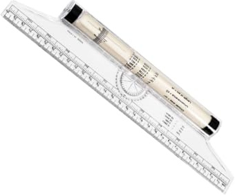 Angoily 30cm Rolllineal Winkelmesslineal Aus Langlebigem Material Paralleles Zeichenlineal Für Schule Büro Ingenieure
