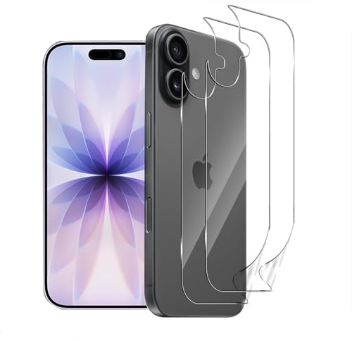 Cfyywqf 3X Schutzfolie Rückseite Entspiegelt für iPhone 17 6.3,Anti-Staub rückseite folie, Backcover, Ultra-Klar,Schutz vor Schmutz, Stoß-Kratzfest,handyschutz für rückseite