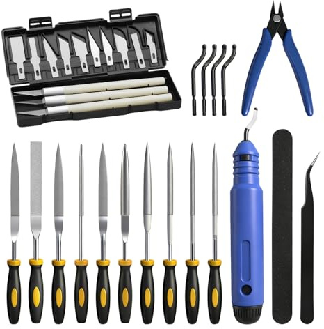 3D Drucker Zubehör Kit, 32 PCS Professionelles Werkzeug Set, Mit Entgrater Tool Für Entgratung, Reinigung, Wartung Und Schleifen Von 3D Drucken, Für Modellbau, Heimwerker Und Professionelle