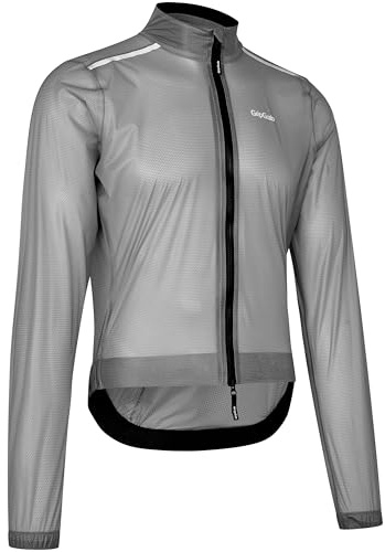 GripGrab PACR Emergency Radsport Regenjacke Herren Rennrad Jacke Dünn | Transparentes Design - 10K Atmungsaktiv - Versiegelte Nähte - 2,5-Lagen-Schutzgewebe - Packbar für Trikottasche - Race Fit