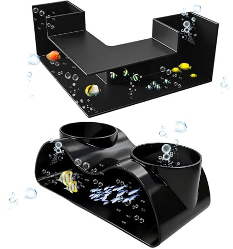 Editbar Aquarium Unterirdischer Tunnel - Aquarium Dekoration, Aquarien Zubehör, Fisch Und Garnelenversteck Versteck, Garnelenhöhle Versteck, für Süßwasser und Meerwasser-Aquarien