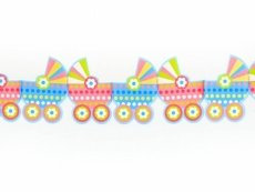 Girlande Kinderwagen, 14 cm x 3 Meter