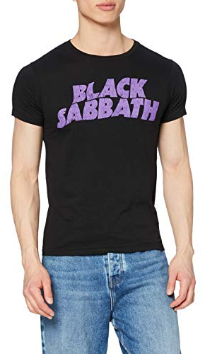 Bravado Black Sabbath Men's Wavy Logo Vintage Short Sleeve T-Shirt