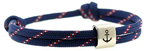 KOMIMAR Surfer Armband ANKER Symbol vielen Farben - personalisiert - Gravur Armband - Weihnachtsgeschenk - Schmuck graviert - Herren Armband - Glücksbringer - Armbänder mit Gravur