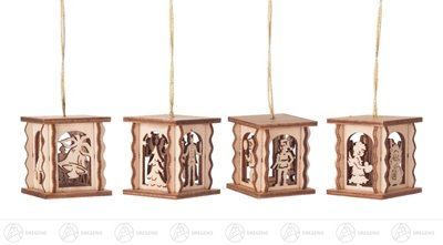 Rudolphs Schatzkiste Baumschmuck Mini-Laternen für Puppenstube (4) Breite x Höhe x Tiefe 2 cmx2 cmx2 cm NEU Erzgebirge Christbaumschmuck Baumbehang