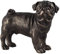 Dekofigur Mops, stehend, kaltgussbronze, 8 cm hoch