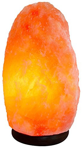 Himalayan Salt Lamp, ROCKSALT Natural Himalayan Hand Carved Salt Lamp Touch Brightness Dimmer Switch with Elegant Wood Base Bulbs,Listed Cord and Gift Box [6-8 Kg]