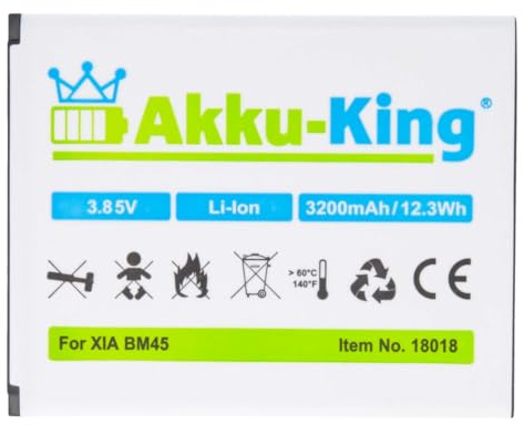 Akku-King Akku kompatibel mit Xiaomi BM45 - Li-Ion 3200mAh - für Redmi Note 2