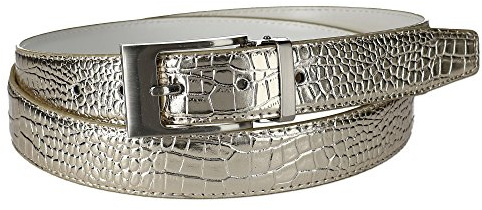 Leather Croc Print Belt