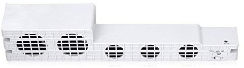 OSTENT 5-Fan Super Turbo Temperature Control Cooling Fan Cooler Heat Exhauster for Sony PS4 Pro Console Color White