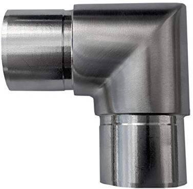 SO-TOOLS Stainless Steel 90° Handrail Pipe Elbow 42.4mm OD, 38.2mm ID, Elbow Connector