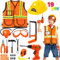 JOYIN 19Pcs Kids Tool Set Age 3+, Pretend Play Toddler Tool Toys with Construction Worker Hat Costume & Electronic Toy Drill for Boy Girl Halloween Christmas Birthday Dress Up Party