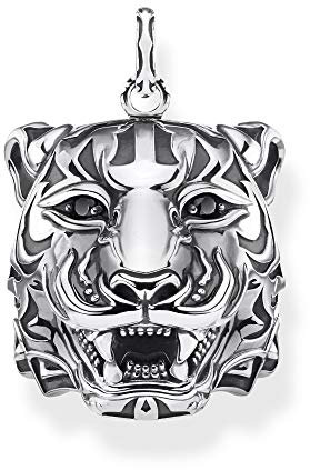 Thomas Sabo Anhänger Tiger Silber, PE887-643-11, Schwarz