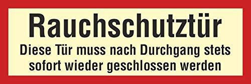 Rauschutztür geschlossen - Aufkleber