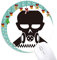 Verschmutzung Biochemische Cyborg Gasmaske Maus Pad Jingling Bell Round Rubber Mat