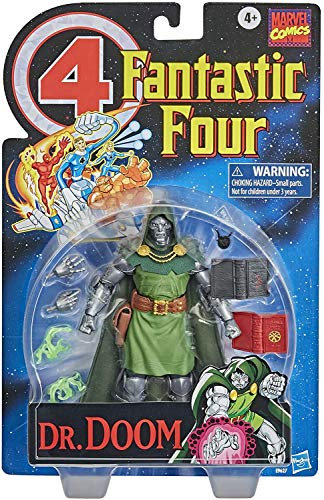 Marvel Vintage 15 cm große Fantastic Four Dr. Doom Action-Figur, 10 Accessoires, für Kinder ab 4 Jahren