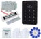 FTSTech Kit di sicurezza domestica 125 KHz con controllo di accesso completo della porta +serratura elettrica+alimentazione+pulsante di uscita (kit serratura magnetica)