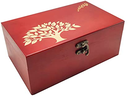 Scatola portagioie in legno con design albero della vita, scatola di memoria tesoro per donne e uomini, decorazioni per la casa, scatole decorative, organizer