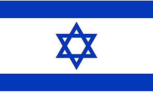 Bandera nacional judía israelí de 5 pies x 3 pies, decoración para eventos deportivos, pub, barbacoa, para rugby, fútbol, deportes, Copa del Mundo 2023, pancarta de soporte para ventilador