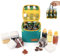 RoseFlower Pot d'assaisonnement Portable, Lot de 7 Pots À Épices avec Sac de Rangement - poivre, sel, Récipient à épices pour Voyage de Pique-nique au Barbecue en Camping en Plein Air -100/180ml
