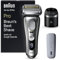 Braun Series 9 Pro Premium Elektrorasierer mit 4+1 Scherkopf, Rasierer Herren Elektrisch, ProLift Trimmer, PowerCase, 5-in-1 Reinigungsstation, Made in Germany, Wet&Dry, 9497cc, silber