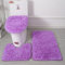 Lifup Badteppich Set 3 Teiliges, rutschfeste Shaggy Badematte, Flauschig Contour Badteppich, Langflor Toilettensitzbezug Violett