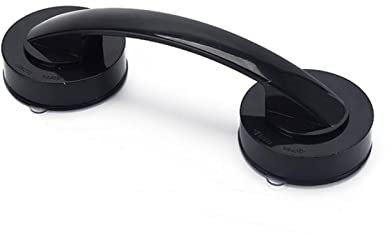 Monsully Badewannenhandlauf, Schwarz, ABS + PVC, Gebürstet, 19 x 6,5 x 5 cm