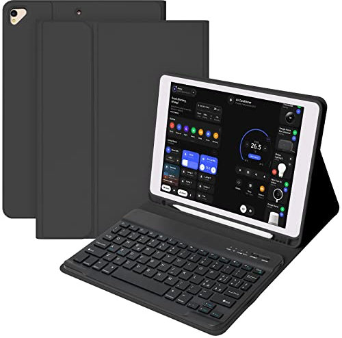 Custodia Tastiera per iPad 10.2 9a Gen 2021/8a Gen 2020/7a Generazione 2019/iPad Air 3,Tastiera Italiana per iPad 10.5 2017 con Tastiera Bluetooth Wireless Rimovibile,Cover per iPad