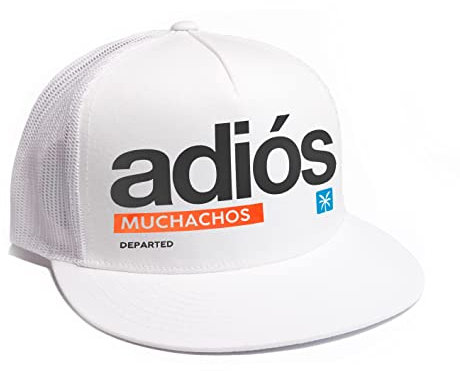 DEPARTED Herren Mesh Trucker Hat mit Print/Aufdruck - Snapback Cap - No. 71, White