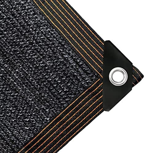 Red de protección Solar, 1 x 2 m, Color Negro, sombreado para jardín, con Ojales, 70% de tasa de sombreado, Resistente a los Rayos UV, para protección de Plantas, Invernadero, Granero o Perrera